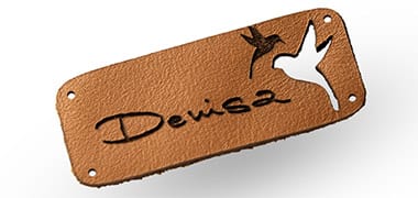 Etiquetas de cuero y más